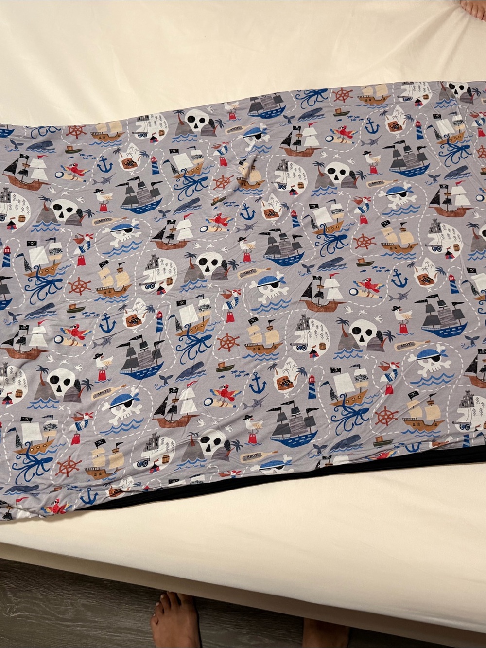 Little Sleepies Pirate’s Map CLOUD blanket